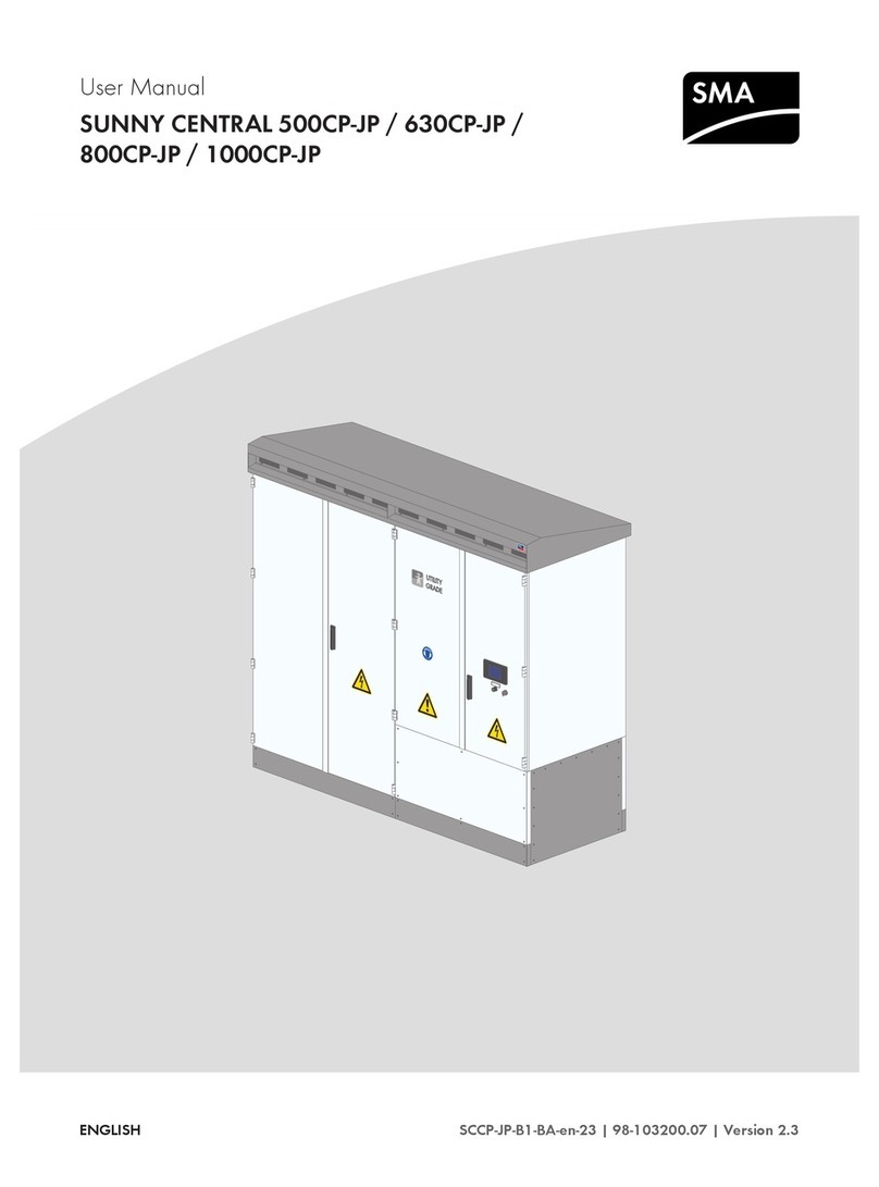 SMA Solar Technology SUNNY CENTRAL 630CP-JP User manual