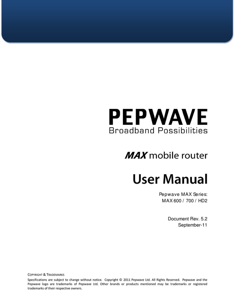 Pepwave MAX 600 User manual