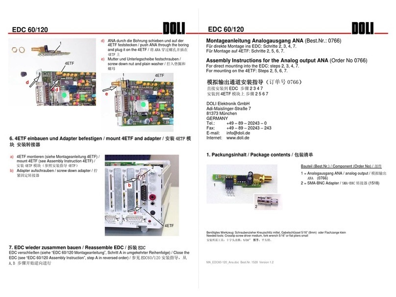 Doli EDC 120 User manual
