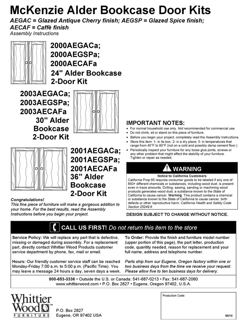 Whittier Wood 2000AEGACa User manual