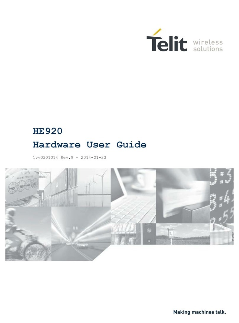 Telit Wireless Solutions HE920-NA Hardware user's guide Telit Wireless Solutions HE920-NA Hardware user's guide