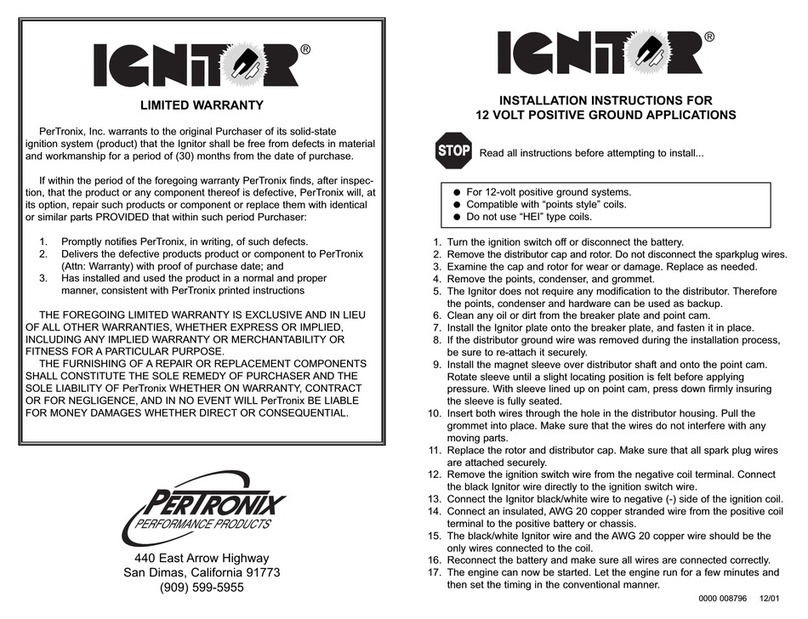 PerTronix Ignitor installation instructions
