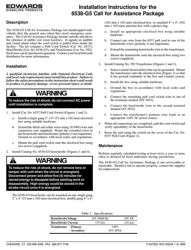 Edwards Signaling 6538-G5 User manual