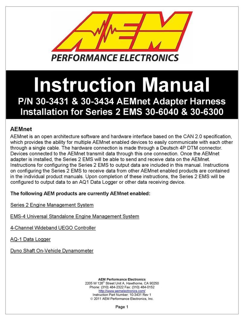 AEM Performance Electronics 30-3431 instruction manual