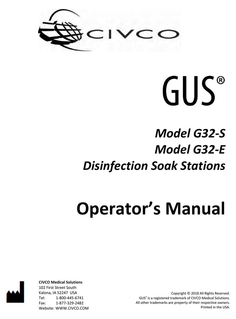 Civco GUS G32-S Operator's manual