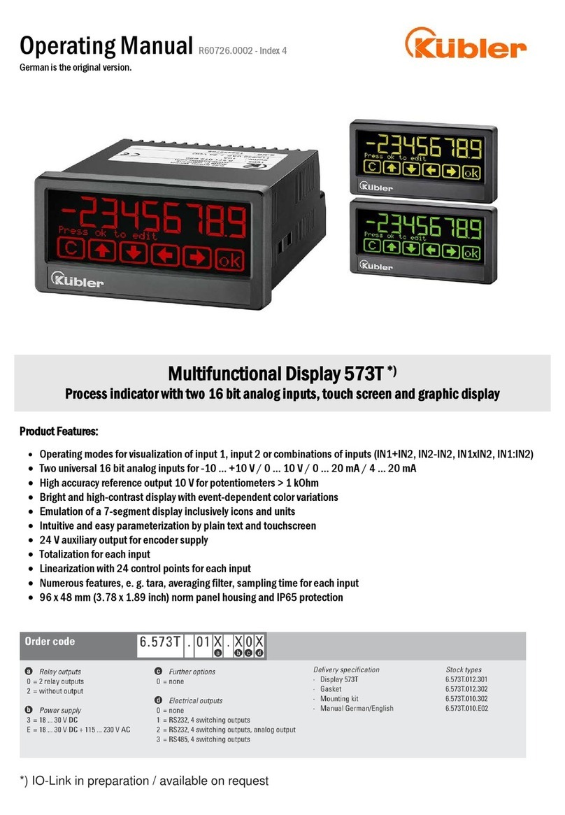 Kubler 573T User manual
