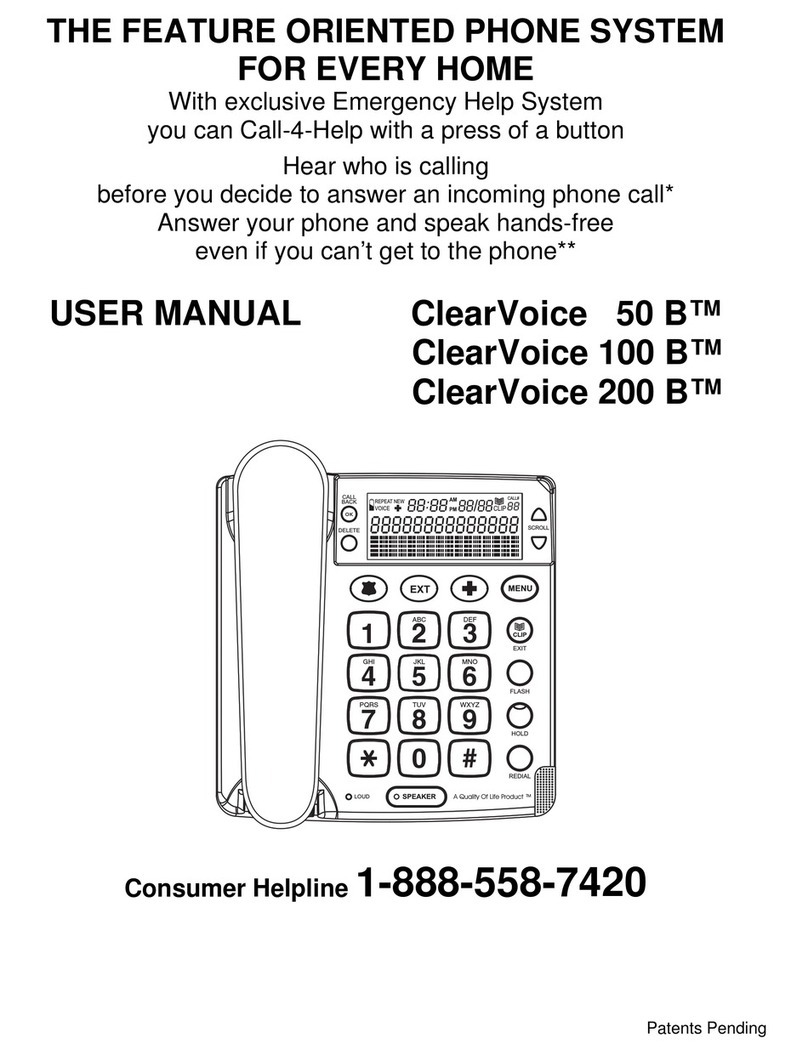 Telemergency ClearVoice 50 B user manual
