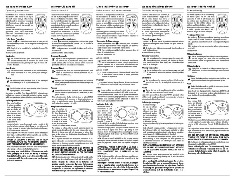 DSC WS4939 User manual