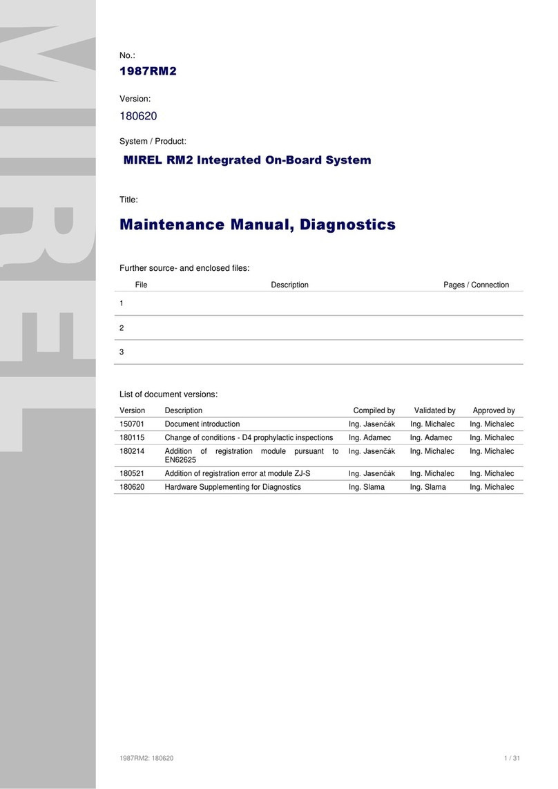 MIREL RM2 Maintenance manual