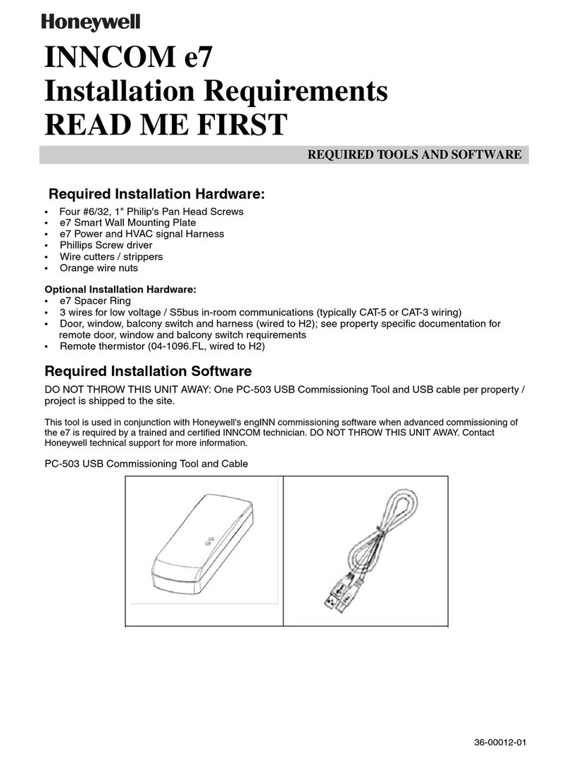 Honeywell INNCOM e7 User manual Honeywell INNCOM e7 User manual