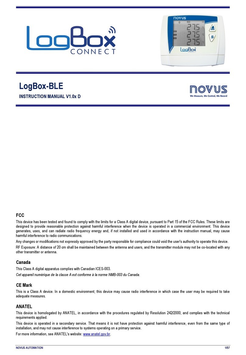 Novus LogBox-BLE instruction manual