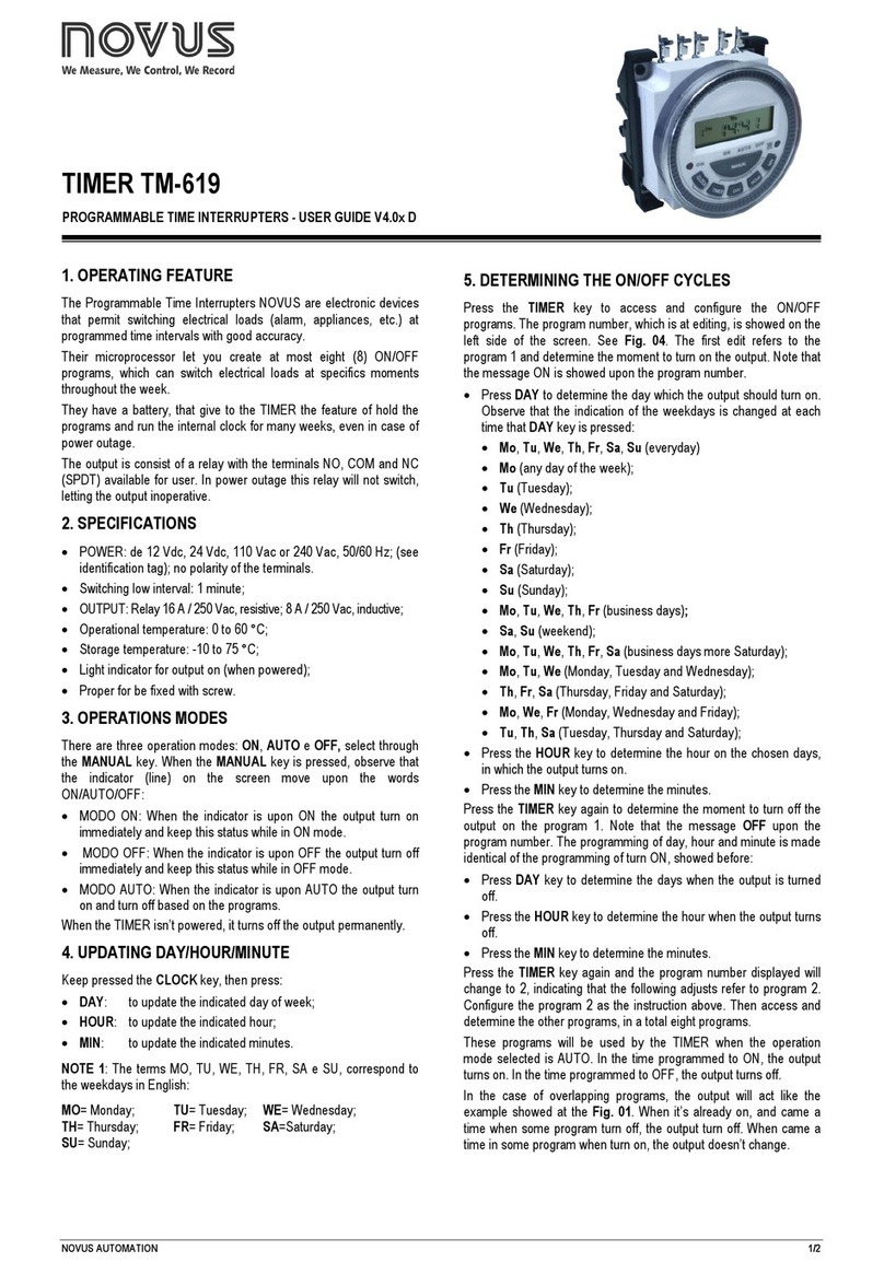 Novus TM-619 user guide