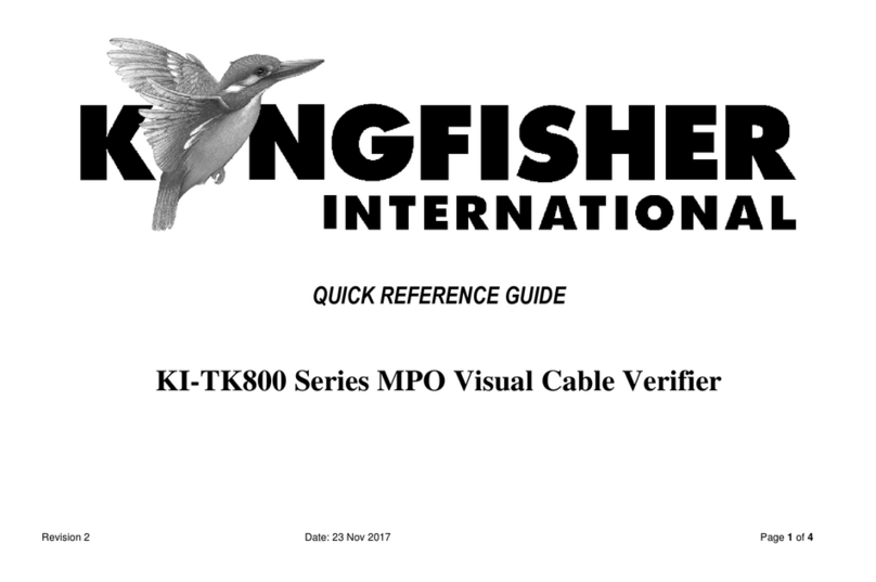 Kingfisher KI-TK800 Series Quick reference guide