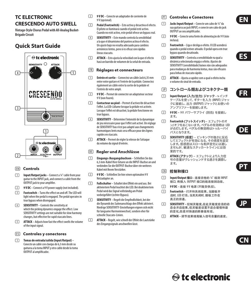TC Electronic CRESCENDO AUTO SWELL User manual