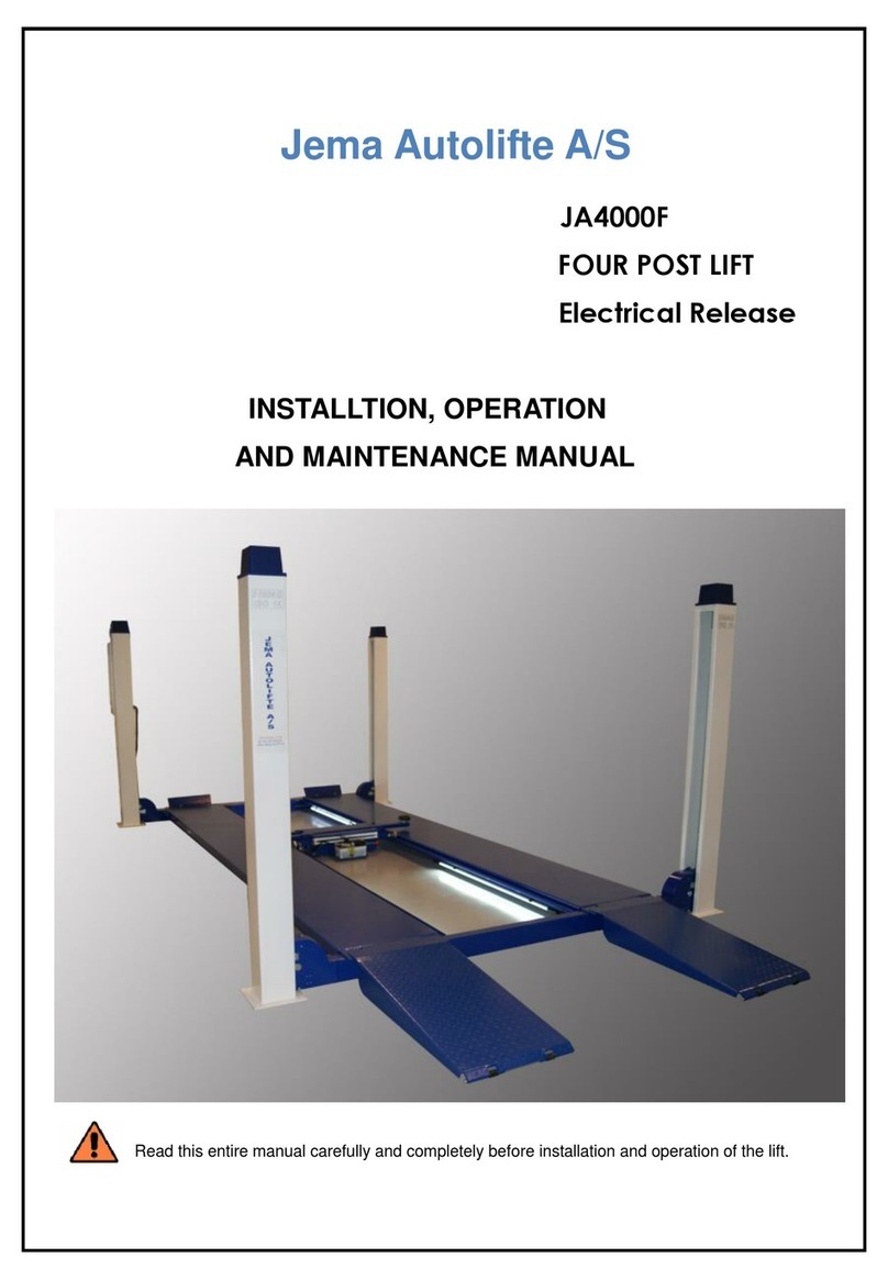 Jema Autolifte JA4000F User manual Jema Autolifte JA4000F User manual