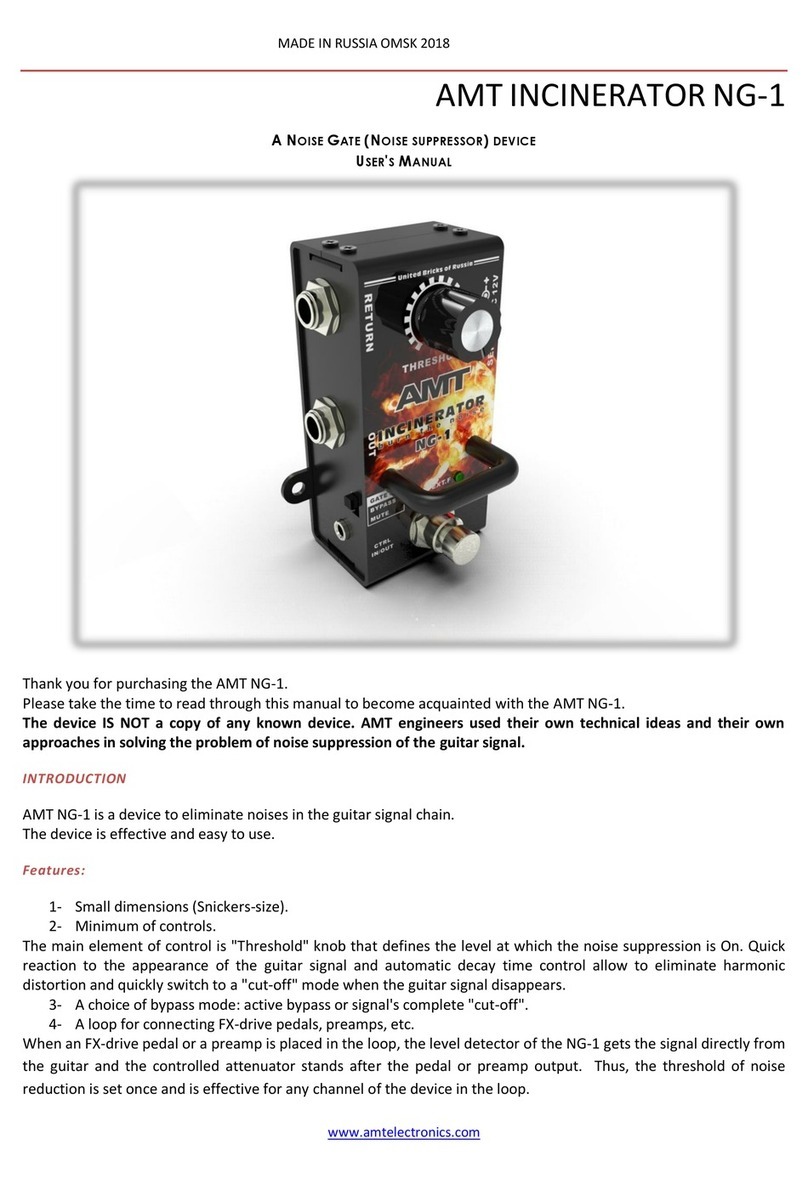 AMT INCINERATOR NG-1 user manual