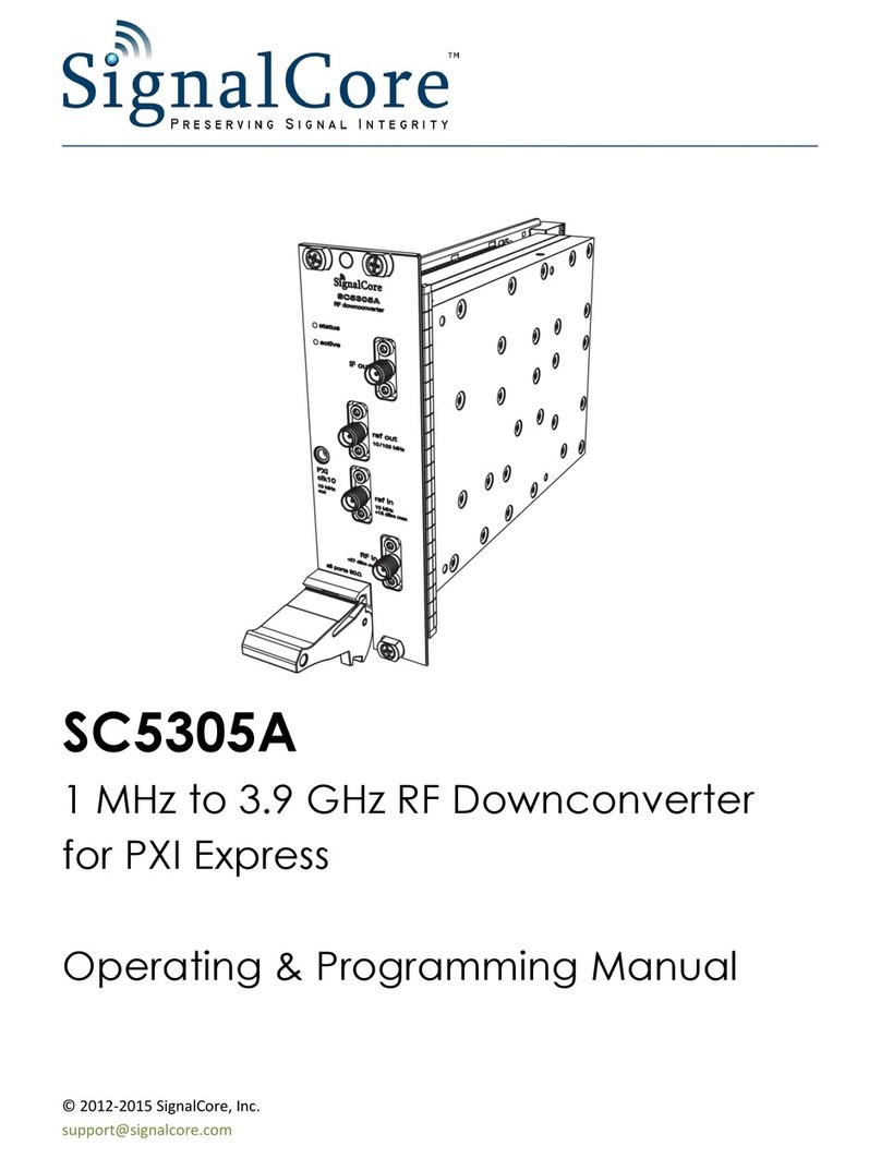 SIGNALCORE SC5305A Operating & programming manual