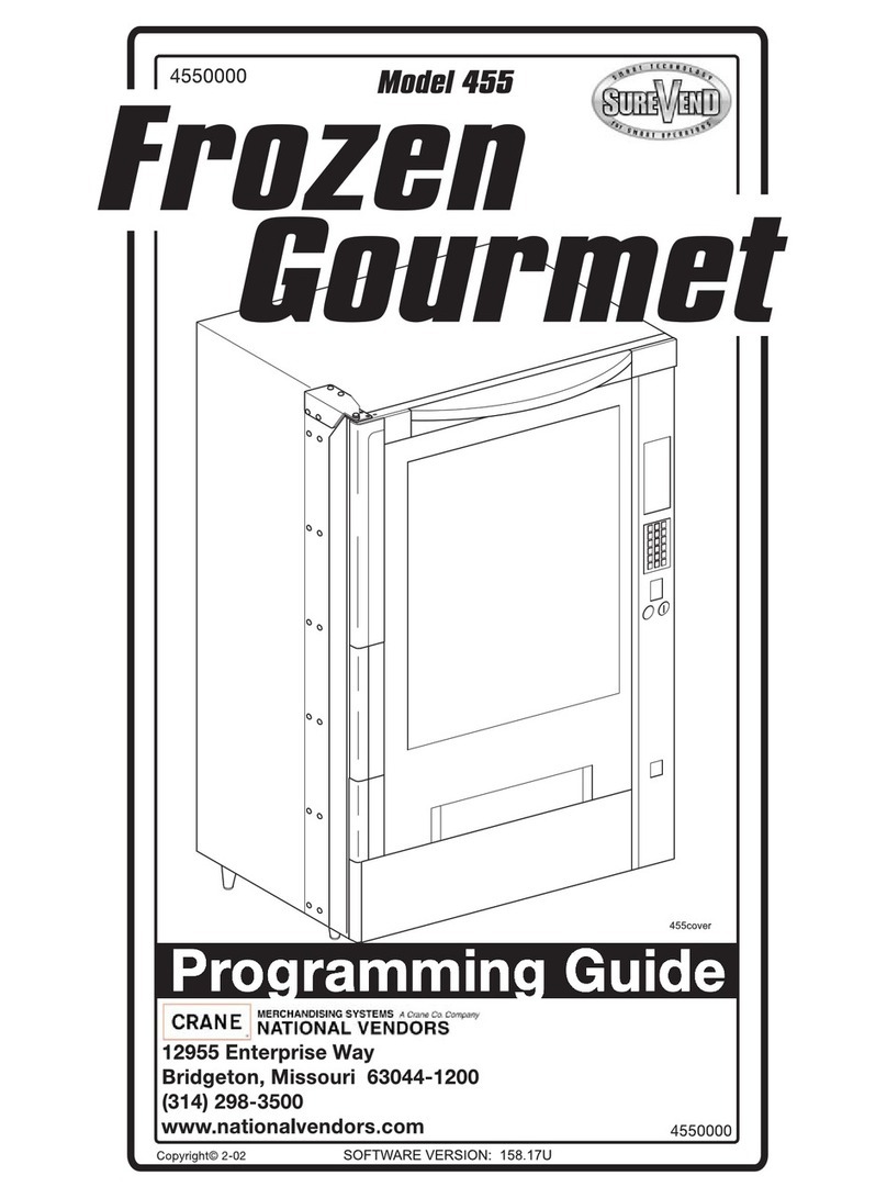 Crane Frozen Gourmet 455 Programming guide