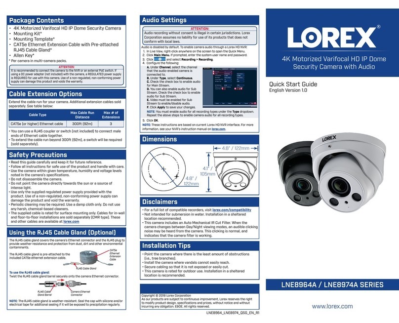 Lorex LNE8964A SERIES User manual