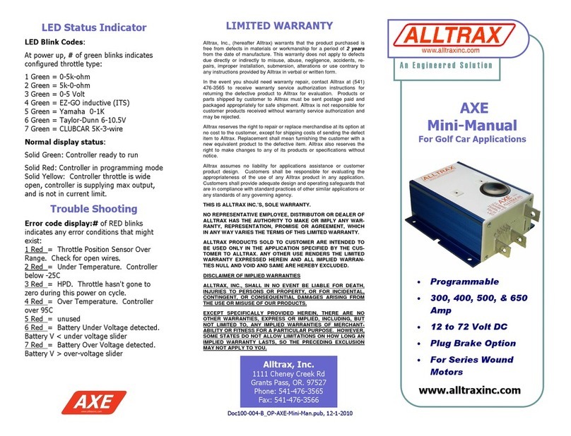 Alltrax AXE User manual