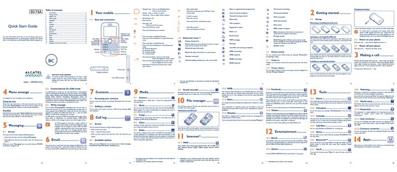 Alcatel One Touch 30-75A User manual
