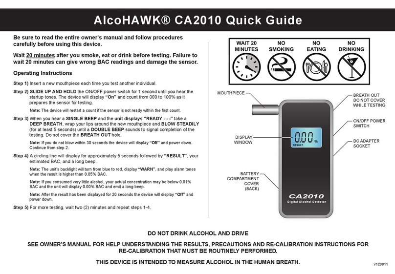 Alcohawk CA2010 quick guide