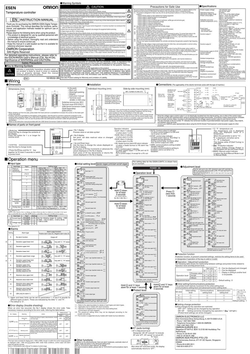 Omron E5EN instruction manual