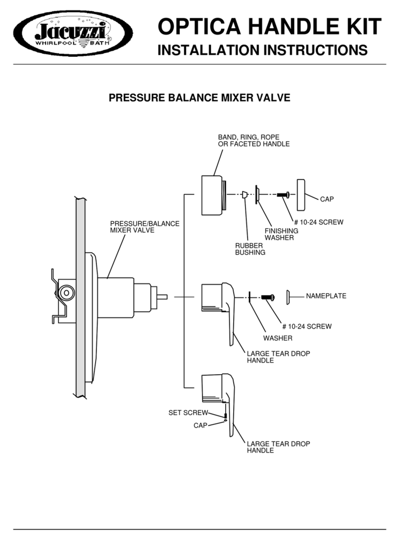 Jacuzzi OPTICA HANDLE KIT installation instructions Jacuzzi OPTICA HANDLE KIT installation instructions