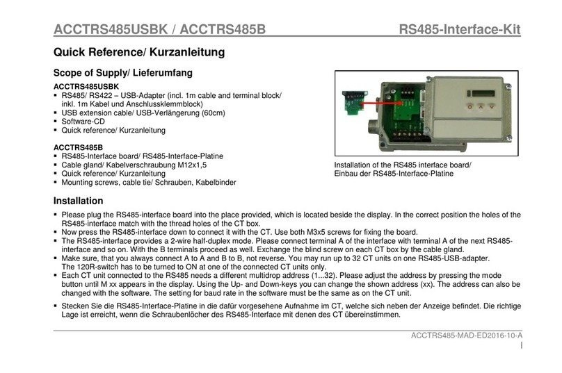 optris ACCTRS485USBK quick reference