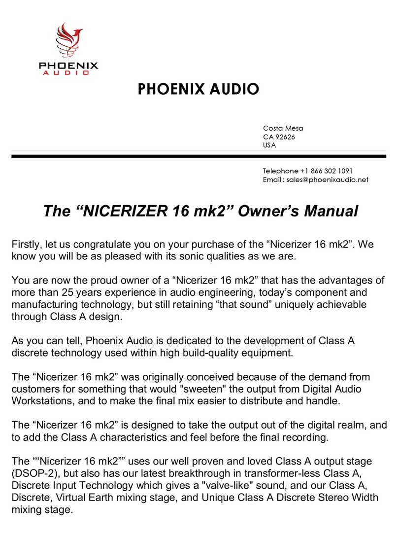 Phoenix Audio NICERIZER 16 mk2 owner's manual