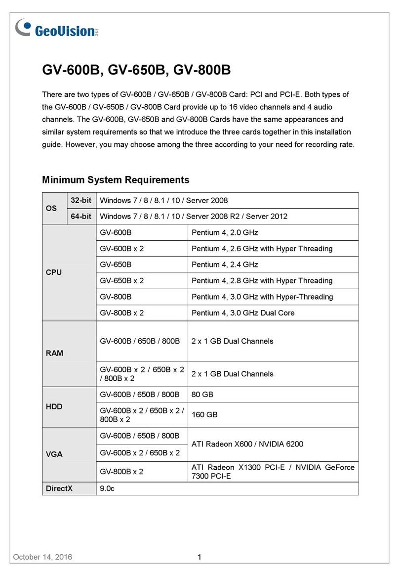 GeoVision GV-600B instruction manual