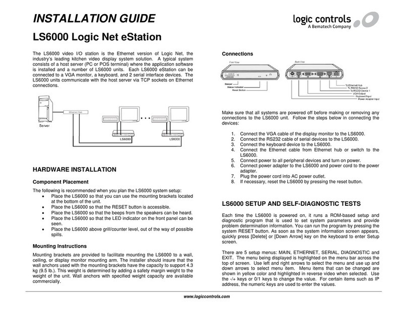 Logic Controls LS6000 User manual