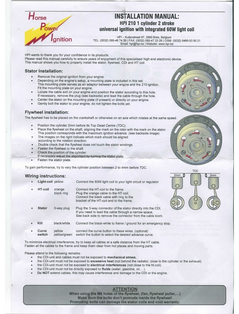Horse Power Ignition HPI 210 installation manual Horse Power Ignition HPI 210 installation manual