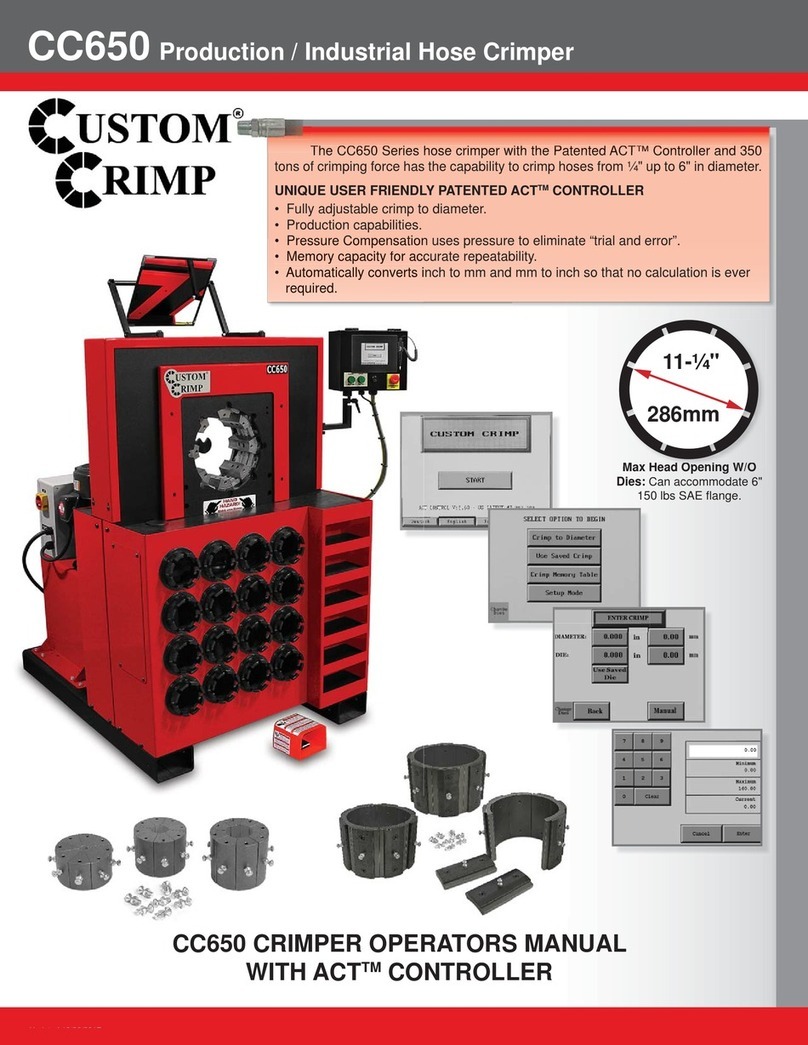 CustomCrimp CC650 Operator's manual