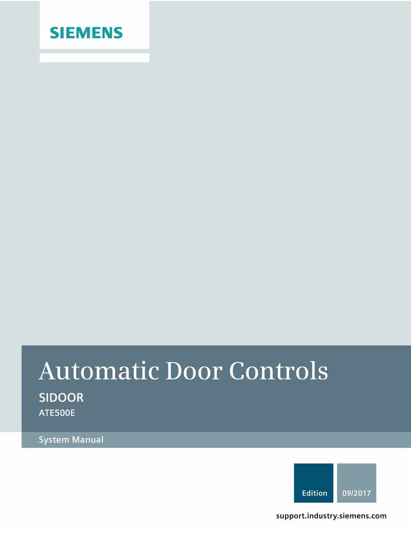 Siemens SIDOOR ATE500E User guide