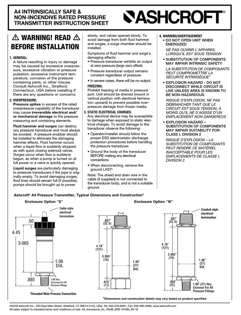 Ashcroft A4 User manual