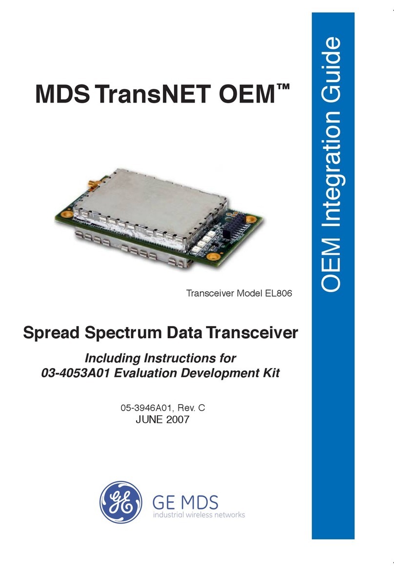 GE MDS TransNET OEM EL806 User manual
