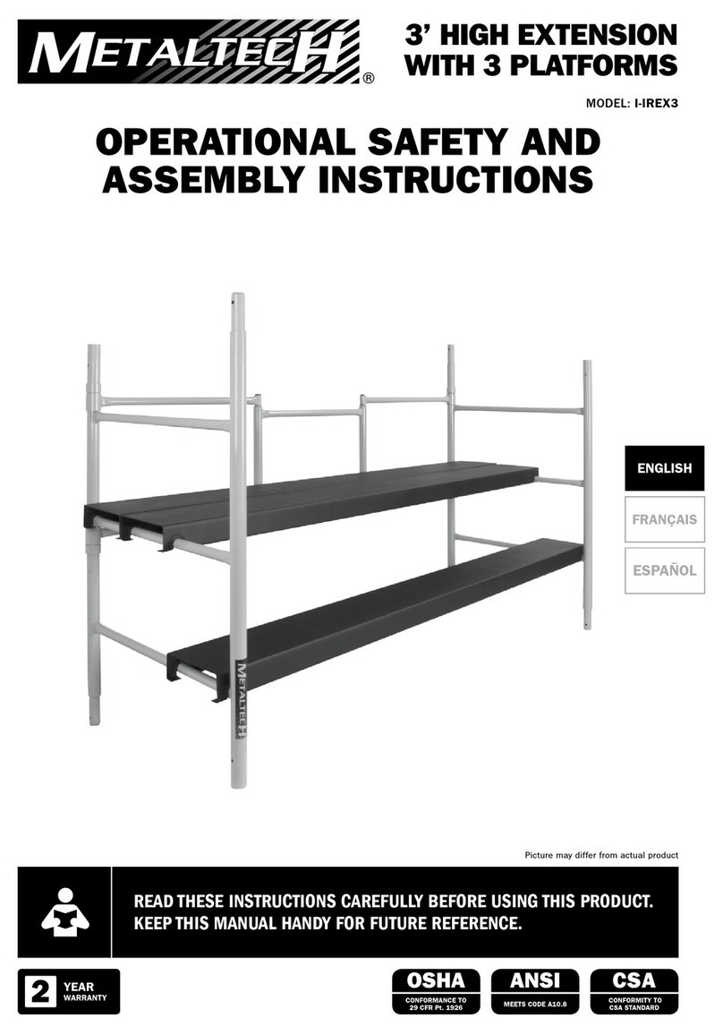 MetalTech I-IREX3 OPERATIONAL SAFETY AND ASSEMBLY INSTRUCTIONS