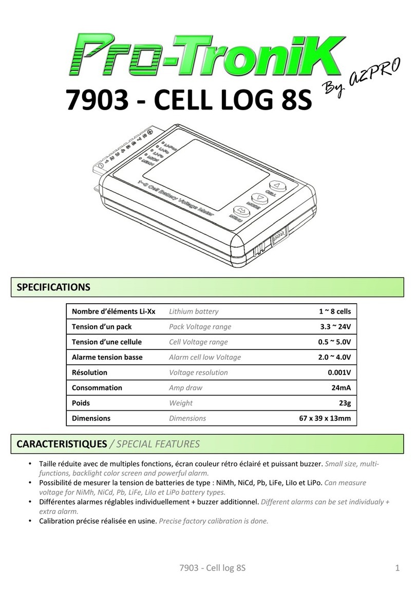 Pro-Tronik CELL LOG 8S manual Pro-Tronik CELL LOG 8S manual