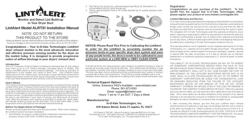 LintAlert ALRT31 installation manual