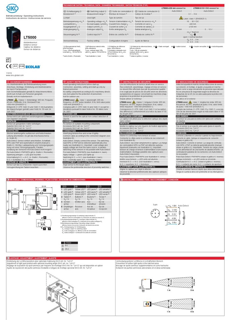 SICO LT5000 series operating instructions