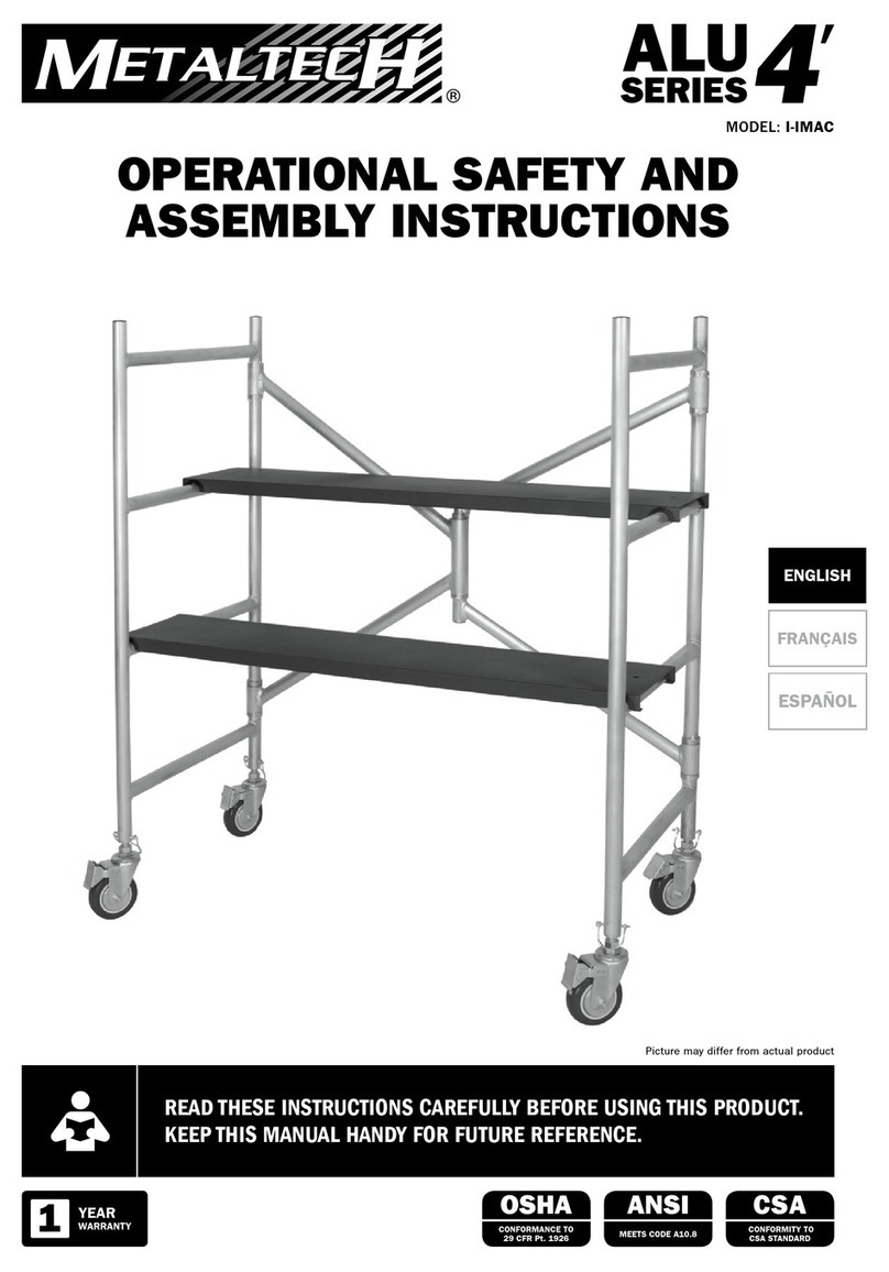 MetalTech I-IMAC Alu series OPERATIONAL SAFETY AND ASSEMBLY INSTRUCTIONS