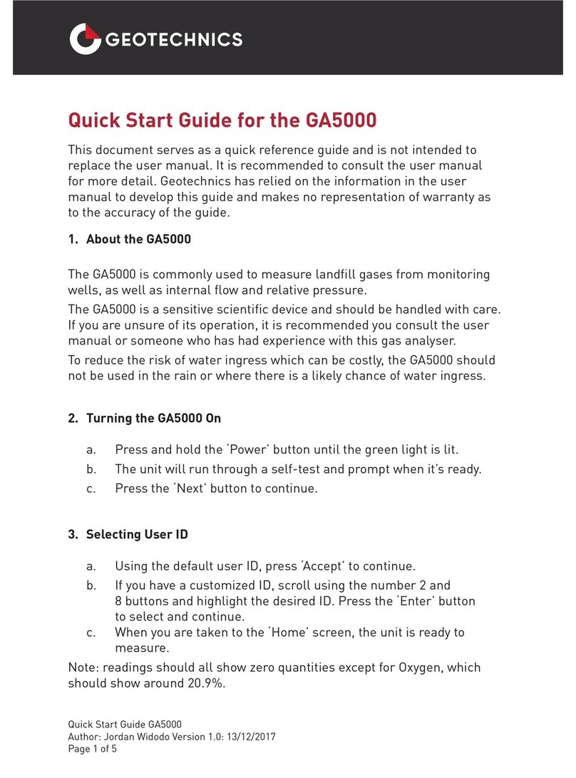 Geotechnics GA5000 quick start guide