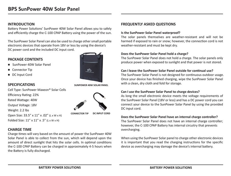 BPS SunPower 40W instructions
