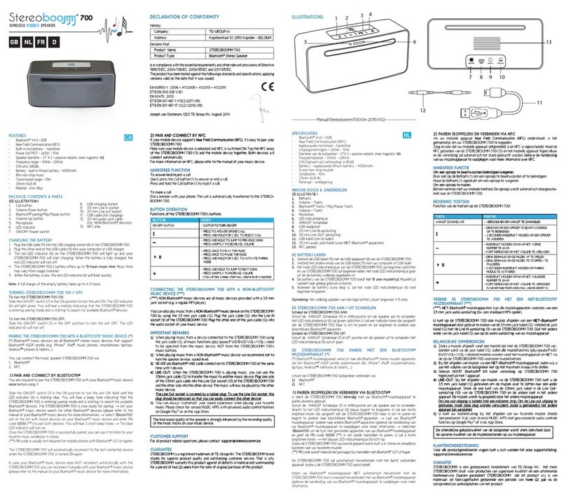 Stereoboomm 700 manual