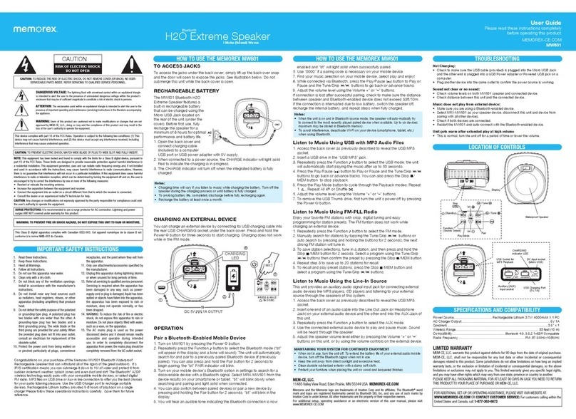 Memorex MW601 user guide