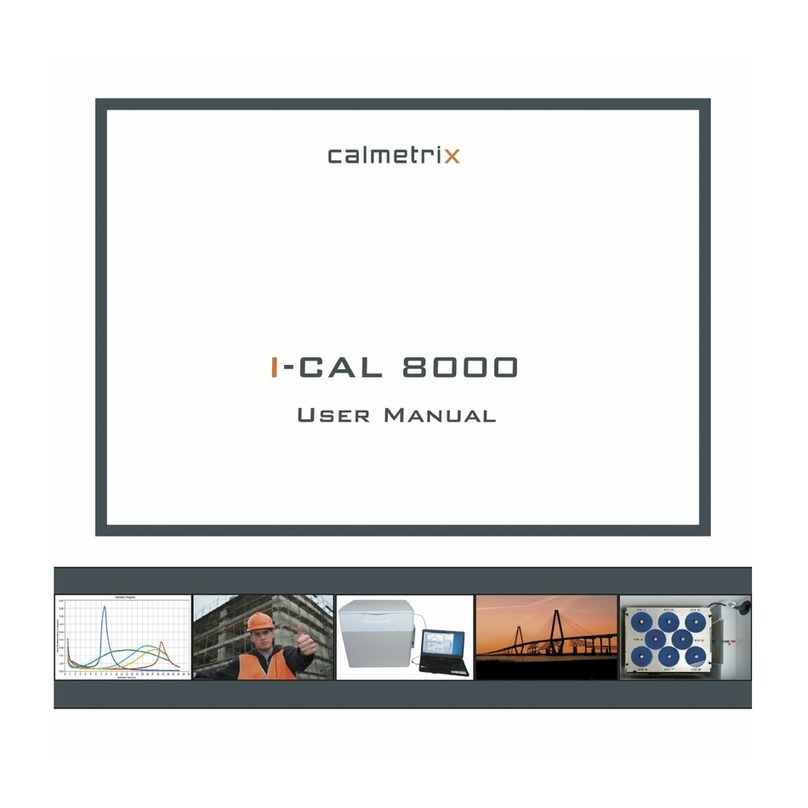 Calmetrix I-Cal 8000 User manual