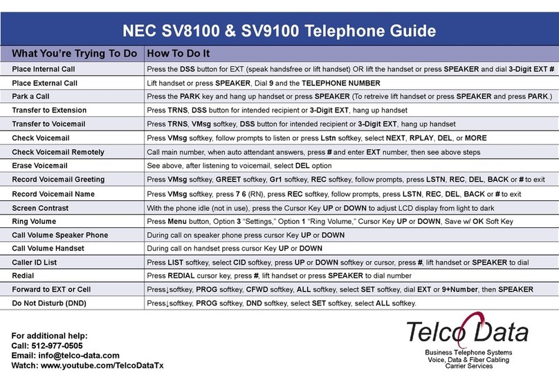 NEC Univerge SV9100 Guide