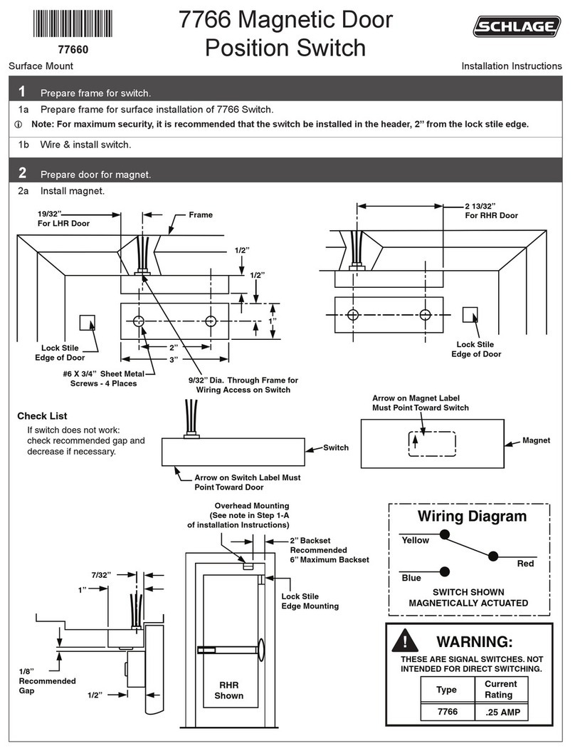Schlage 7766 installation instructions