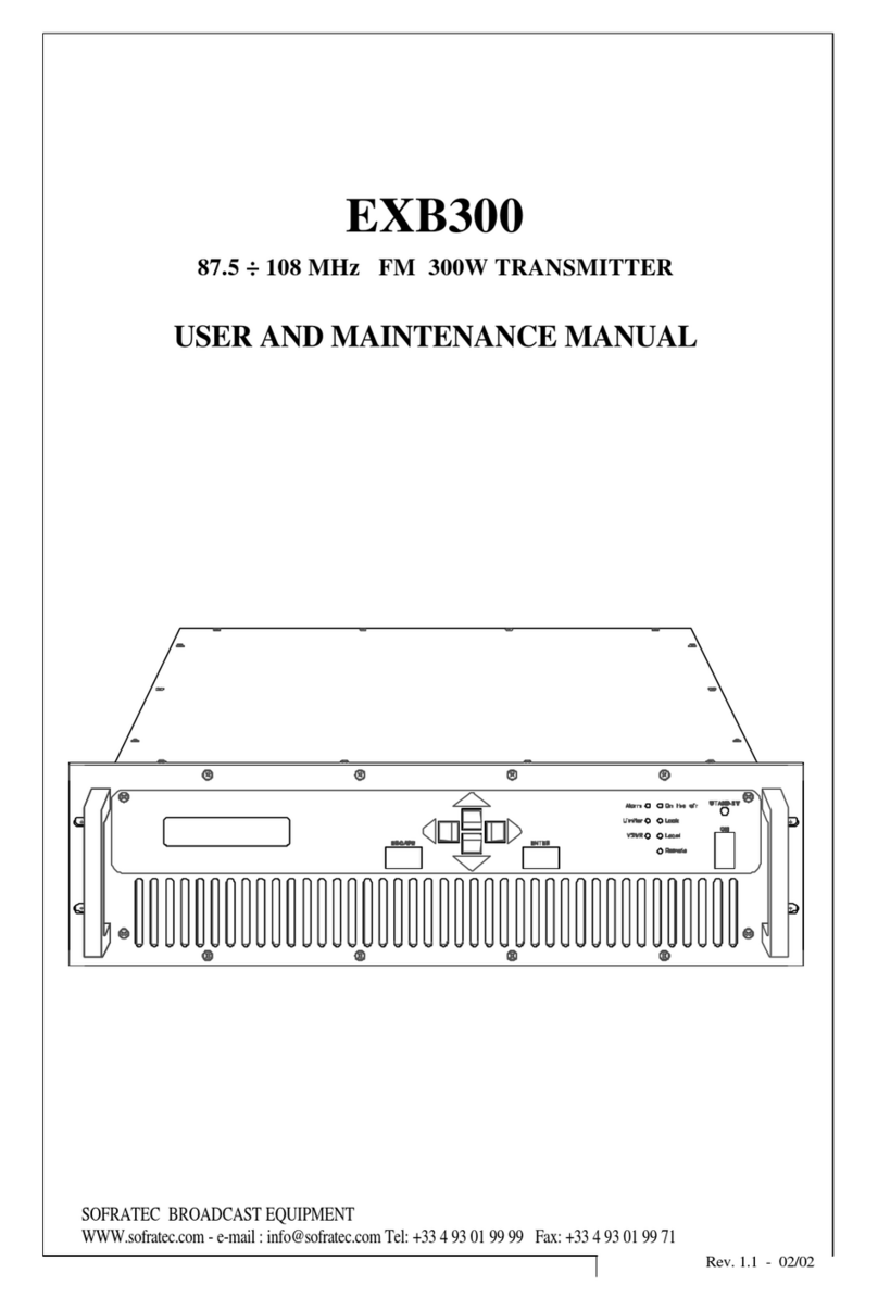 Sofratec EXB300 User and maintenance manual